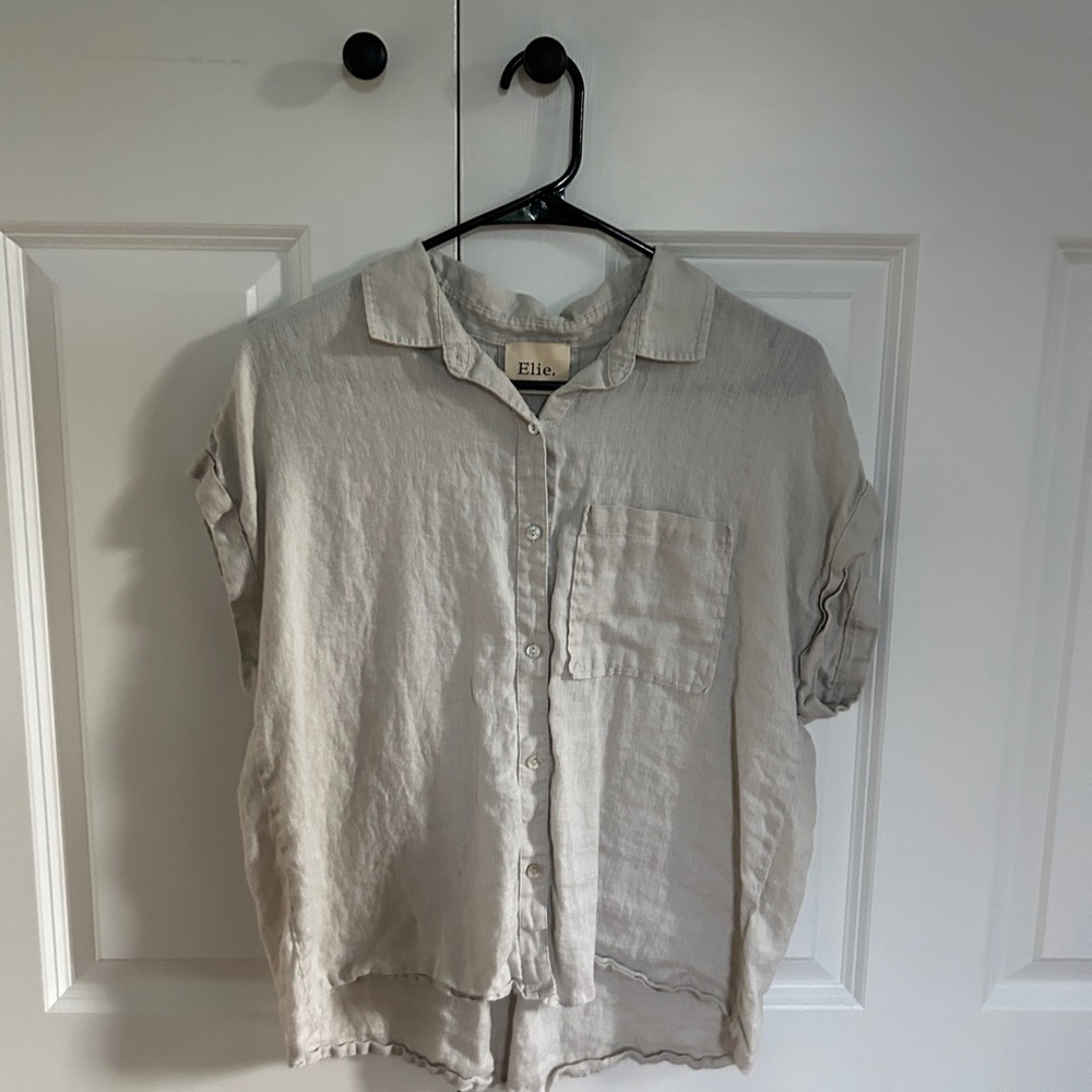Elie Tahari Gray linen Shirt
